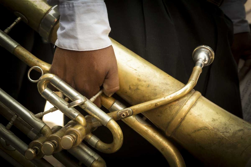 Mexico Man holding horn on Good Friday